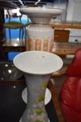 Two modern ceramic jardiniere stands