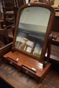 A Victorian mahogany toilet mirror
