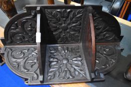 Am Arts and Crafts corner shelf of small proportions, in the Ruskin style , believed to be