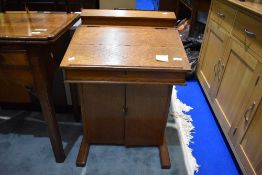 A traditional golden oak davenport desk, approx. W52cm