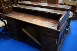 An early 20th Century roll top desk , dimensions approx. W151 D91 H98cm