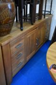 A modern solid oak designer sideboard by Bianchi, approx dimensions W220 H85 D48cm