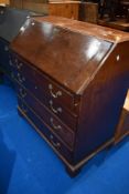 An early 20th Century mahogany bureau, width approx 94cm