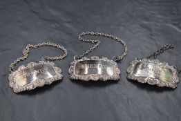A Queen Elizabeth II silver spirit label, of rounded and curved rectangular form, named for Port