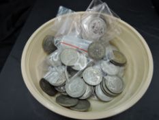 A collection of GB Silver Florin, mainly 1920-1946, pre 1920 Florins seen, approx 13oz of Silver