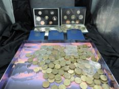 A large collection of GB Threepences, 1946 seen along with Royal Mint 1985 & 1994 Year sets,