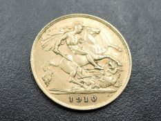 A United Kingdom 1910 Edward VII Gold Half Sovereign, Royal Mint