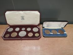 Two GB Coin Sets, 1953 Crowned Jubilee Specimen 10 Coins and 1950-51-53 Penny possibly uncirculated