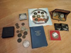 A collection of GB & World Coins including GB 1887 Queen Victoria Silver Crown, GB Brilliant