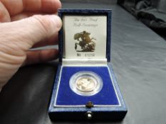A Royal Mint United Kingdom 1985 Queen Elizabeth II Gold Proof Half Sovereign, in plastic capsule,