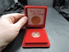 A Royal Mint United Kingdom 1980 Queen Elizabeth II Gold Proof Half Sovereign, in plastic capsule,