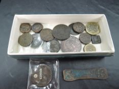 A collection of early World Coins including Ceylon Stuiver 4 3/4 Bonk Bar, Ceylon Stuiver x2,