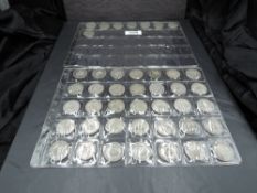 A collection of GB Silver Shillings, 43 in total, 1817 to 1946, 16 are pre 1920, 6oz+ of Silver, al