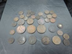 A collection of Queen Victoria Copper Coins, Farthing to Penny, all young heads, 35 in total