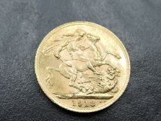A 1913 George V Gold Sovereign, George & Dragon, Royal Mint