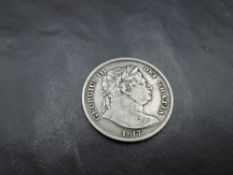 A 1817 George III Silver Half Crown, in good condition, needs viewing