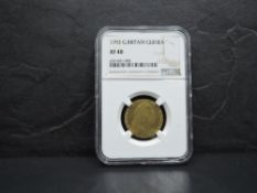 A 1793 George III GB Gold Guinea in NGS plastic capsule, XF40