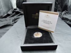 A London Mint Office United Kingdom 2013 Queen Elizabeth II Gold Proof Sovereign, in plastic