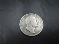 A 1836 William IV Silver Half Crown, in good condition, needs viewing