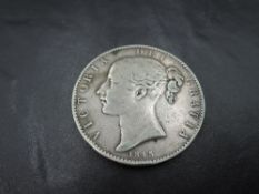 A 1845 Queen Victoria Silver Crown, Young Head, in good condition, needs viewing