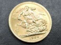 A 1966 Elizabeth II Gold Sovereign, George & Dragon, Royal Mint