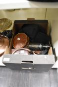 A vintage telescope, a Eumig camcorder, a vintage flash and a selection of modern cameras