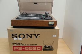A Sony PS 552O Turntable system