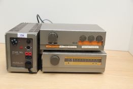 A selection of vintage Quad equipment - 33 / 303 valve with fm ii tuner - has been in use up until