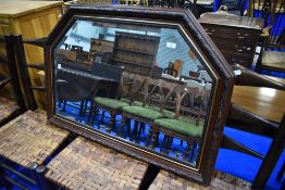 A modern over mantel wall mirror