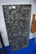 A marble wash stand top, approx 108 x 51cm