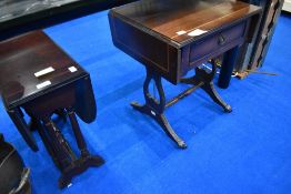 Two reproduction Regency occasional drop leaf tables