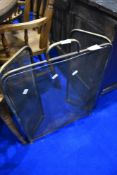 A brass fire guard, approx 72 x 52cm