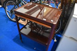 An early 20th Century mahogany tea trolley, width approx 61cm