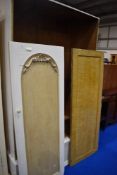 A Victorian pine painted wardobe having scumbled interiors to doors (currently removed), and