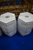 A pair of Oriental style ceramic garden seats, approx 27 x 45cm