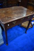 A 19th Century oak side table with frieze drawer, dimensions approx. W85 D55 H82cm