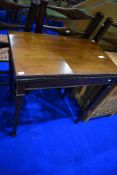 An early 20th Century fold over card table, dimensions approx. W84cm, height 75cm