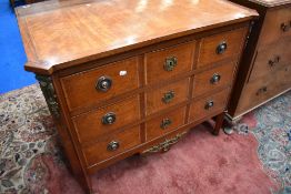 A French walnut three drawer chest , dimensions approx. W104 H86 D58cm
