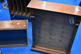 Two 19th Century mahogany display cases, width 95 and 56cm