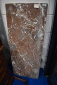 A piece of rouge marble, suitable as wash stand top etc approx. 123 x 49cm