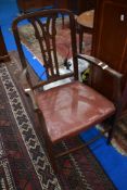 An early 20th Century mahogany carver chair