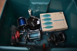 A selection of 5 penn vintage fishing reels