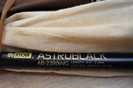 four Fishing rods An unmarked 3pc vintage cane rod A 2pc 7ft 6in graphite fly rod and a Ryobi 2pc