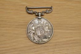 A Queen Victoria Army Long Service and Good Conduct Medal with Badge of Hanover omitted with