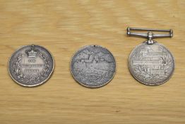 A Queen Victoria Volunteer Long Service Medal unnamed, no ribbon, George V Army Meritorious