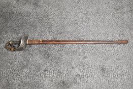A George V British Infantry Officers Sword 1895 pattern, domed pommel, fish skin grip, sloping