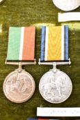 Two WWI Medals, War Medal and Mercantile Marine War Medal both to Michael.F.Owens