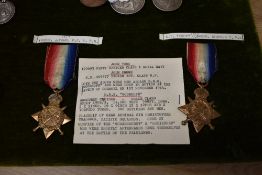 Two WWI 1914-15 Stars to 170693.J.Toms.P.O.1.RN and SS.109877 J.Brown.STO.1.RN, both of the men