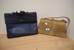 Two vintage handbags, to include a ladies snakeskin bag
