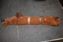 Several pieces of tan leather, for crafts and projects etc.